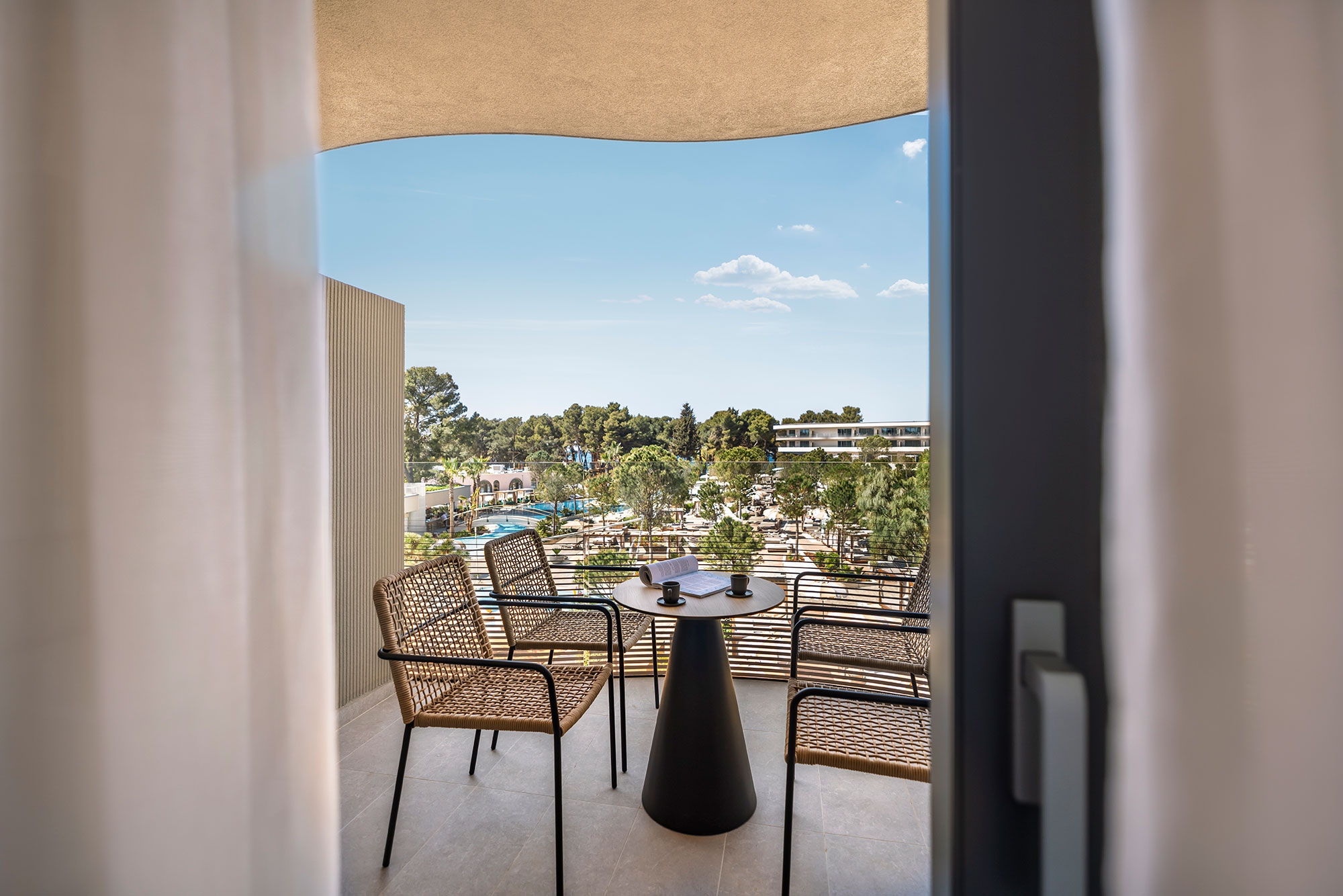 Balcony with resort view
